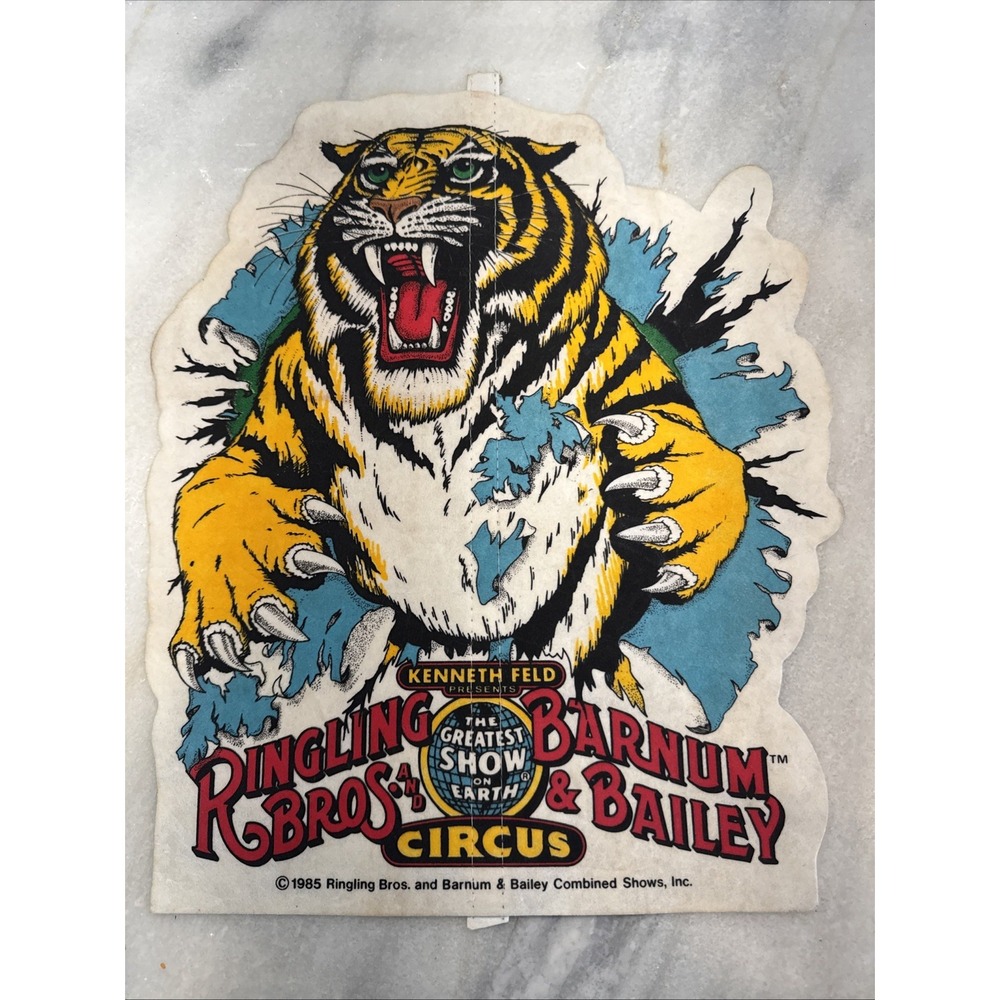 Vintage Ringling‎ Bros. Barnum And Baileys Circus 1985 Felt Wall Hanging